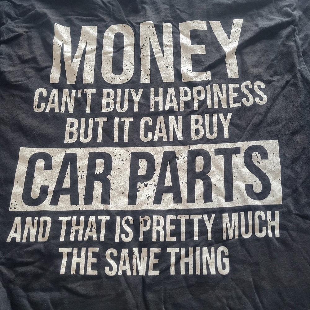 Gildan Black Short Sleeve Tee - Money For Car Parts / Size XL - Picture 2 of 5